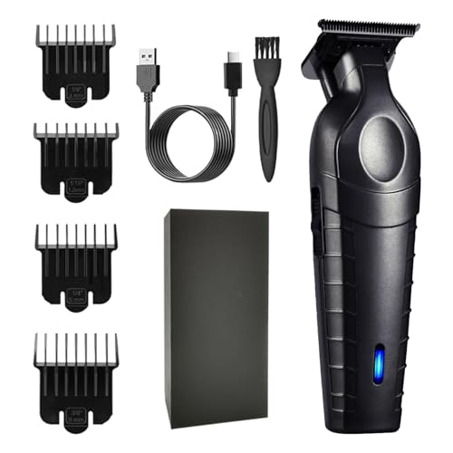 Recortadora eléctrica de barba, afeitadora de ingle y cuerpo, kit de aseo para el cabello para hombre, inalámbrico y recargable, con peines ajustables, impermeable y fácil de limpiar, 21 x 7 x 10 cm