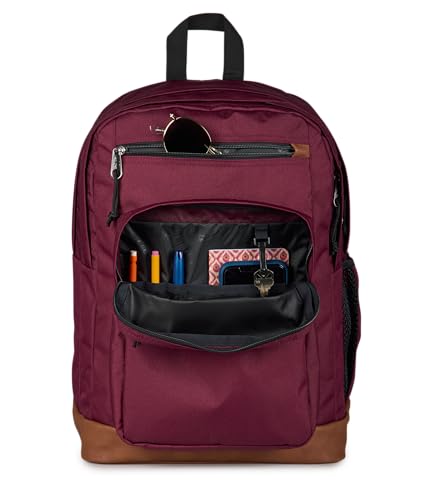 Image of JanSport Cool Backpack with 15-inch Laptop Sleeve, Large Computer Bag Rucksack with 2 Compartments, Ergonomic Straps, Cherry Lacquer