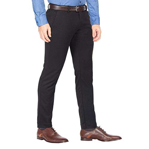 Image of VETTORIO FRATINI by Shoppers Stop Mens 4 Pocket Slub Formal Trousers