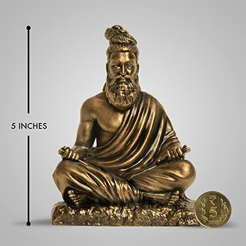 Image of SILAII Thiruvalluvar Sculpture - 5 Inch, Antique Bronze Colour