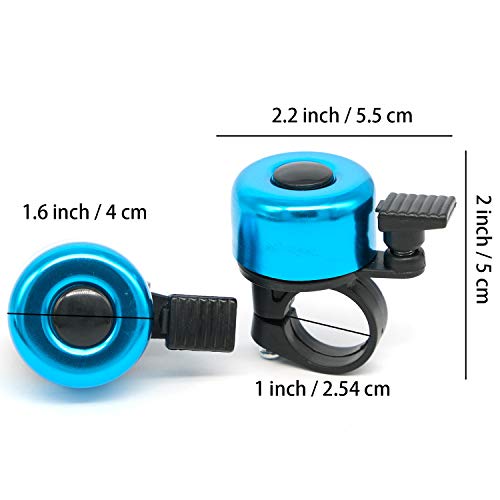 Autoe 2Pcs Bicycle Bell Aluminum Bike Bell Handlebar Bicycle Accessories (Blue) #TOP1