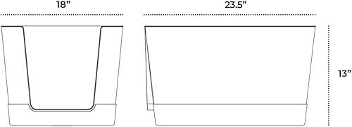 Miniatura 5 de Caja de arena para perros de paredes altas con entrada baja, solución de inodoro para perros para interiores, sin ensuciar ni salpicaduras, soporte