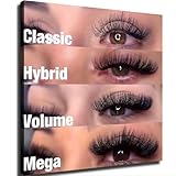 Eyelash Extensions Classic Hybrid Volume Lashes Canvas Poster Wall Art Decor Print Picture Paintings for Living Room Bedroom Decoration (10x10inch Unframed)