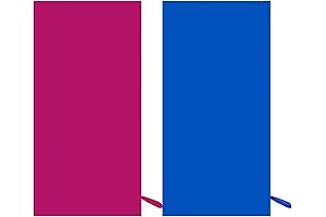 Absorbent and Quick-Drying Microfiber Beach Towels in Blue & Pink - Perfect...