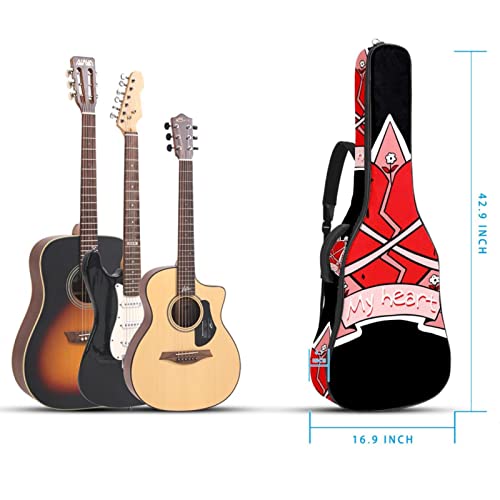 Housse imperméable pour guitare acoustique avec double bandoulière et poche Motif floral, Multicolore 08, 42.9×16.9×4.7… - Les Beatles, Paul McCartney, John Lennon, RIngo Starr, George Harrison Housse imperméable pour guitare acoustique avec double bandoulière et poche Motif floral, Multicolore 08, 42.9x16.9x4.7… – Image 6