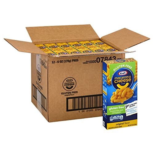 Kraft Gluten Free Original Macaroni & Cheese Dinner (12 Ct Pack, 6 Oz Boxes) #TOP7