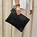 NIGEDU Fashion Women Clutches Rivet PU Leather Crossbody Bag Envelope Clutch Purse with Hand Strap (Black)