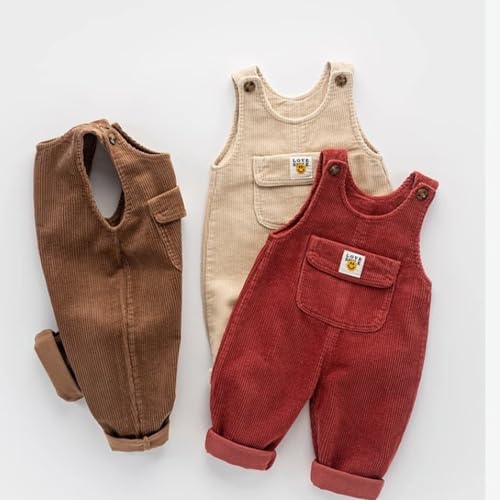 Baby Boys Girls Overalls Infant Toddler Suspender Straps Jumpsuit Romper Outfits Corduroy Adjustable Button Pants4