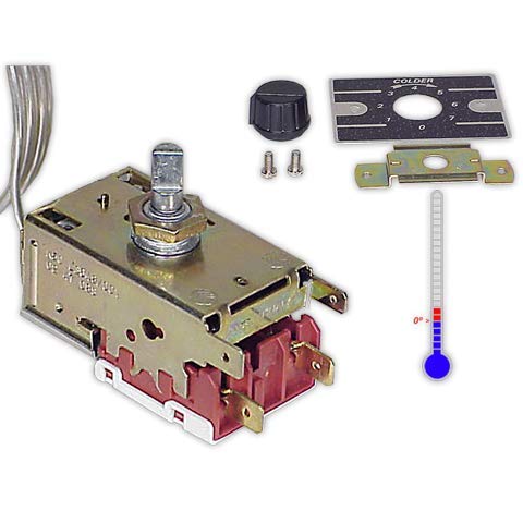 DOJA Industrial | Termostato frigorífico BOTELLERO K50 L03046 | B=120 cm (-17/-9|-6/+2) contacto | Refrigerador con bulbo capilar 1200mm | Frigorífico 2 puertas