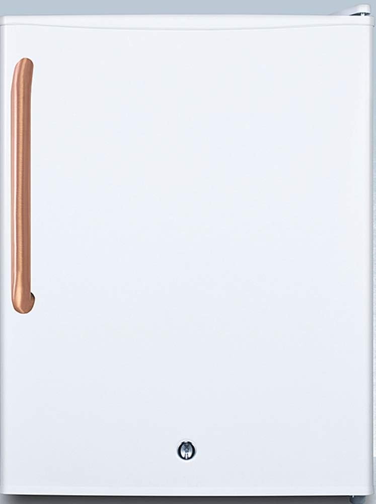 Summit Appliance FS30LTBC Compact All-Freezer for Medical/General Purpose Use with Pure Copper Handle, Manual Defrost, Flat Door Liner, Removable Shelves, Lock and Adjustable Thermostat