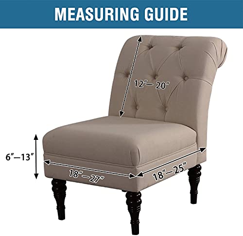 Velvet Accent Chair Covers High Stretch Armless Chair Covers For Living Room Luxury Thick Velvet Chair Slipcovers Modern Furniture Protector With Elastic Bottom, Machine Washable, Stone Blue #TOP6