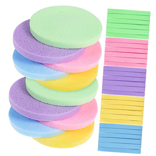 MUSISALY 120Pcs Compressed Facial Sponges for Face Cleansing Makeup Removal Exfoliating Sponges for Women Men for Skin Care Esthetician Supplies