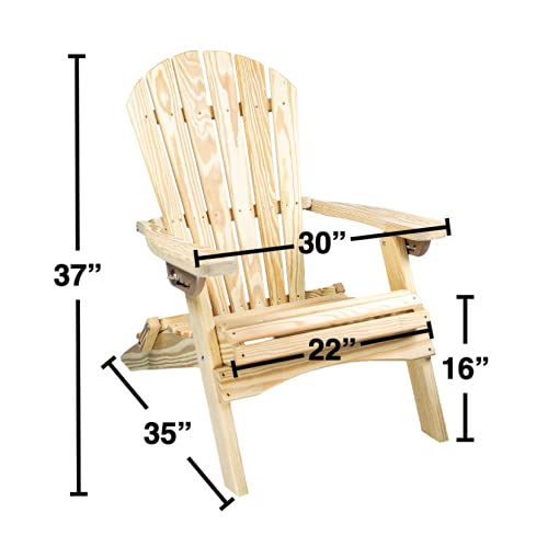 Gazebo Joe's Reclining Wood Folding Adirondack Chair, Made In The Usa, Chairs For Patio, Yard, Deck, Lawn Furniture #TOP2