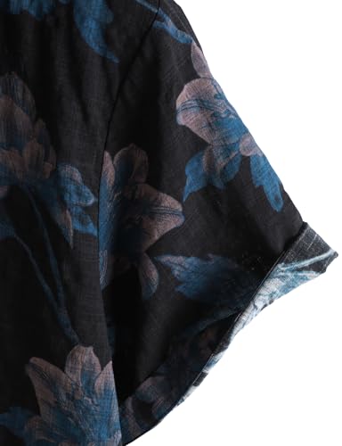 Image of VATPAVE Mens Casual Hawaiian Floral Shirts Short Sleeve Button Down Tropical Shirts Beach Summer Shirts