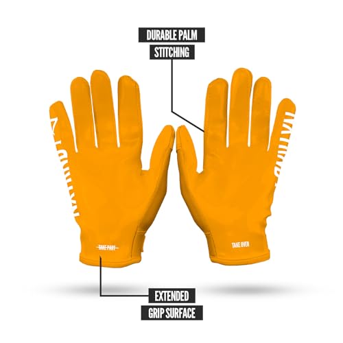 Nxtrnd G1 Youth Football Gloves, Kids Sticky Receiver Gloves
