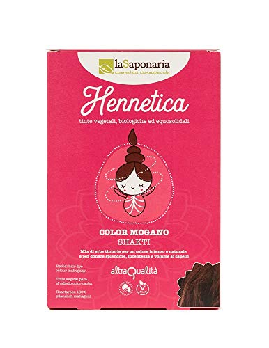 La esteatita tinta pelo vegetal Caoba Shakti 100 g