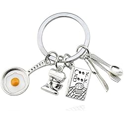 Las Mejores Sartenes Para Tortillas CocHon Llavero 2 Piezas Utensilios De Cocina Modelo Llavero Sartén Tortilla Receta Cuchara Cubiertos