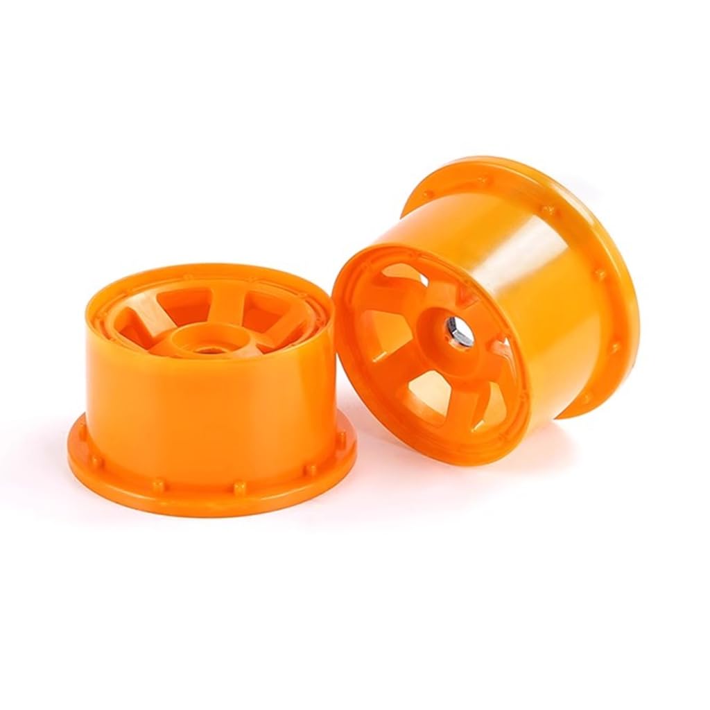1 para plastikowej nylonowej piasty tylnego koła RC części zamienne do Rofun Rovan Baha Baja 1/5 5B 5T 5SC RC samochód, pomarańczowy