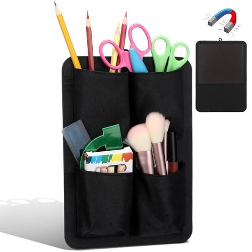 Vincreem Magnetic Locker Organizer Accessories 7"x10" to School, Black