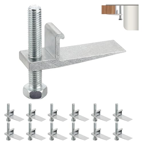 Drop in Sink Mounting Clips for J Channel Stainless Steel Sinks, Sink Rim Clips for J-Hook Style Frames 14 Pack