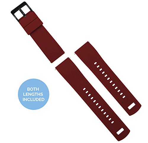 Image of BARTON Elite Silicone Watch Bands - Quick Release - Choose Strap Color & Buckle Color (Stainless Steel, Black PVD or Gunmetal Grey) - 18mm, 20mm, 22mm & 24mm Watch Straps