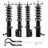 maXpeedingrods Coilover for Toyota Corolla E90 1987-1992, E100 1991-1998, E110 95-02, AE92 87-91, AE101 91-98, AE111 88-02, 24 Levels Damper Adjustable Coil over Suspension, T7 Racing Lowering Kit