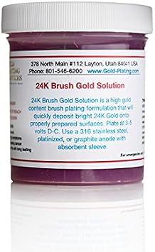 4 oz Gel - 24k Brush Gold Plating Solution - The Fastest, Most Durable, Best Value, Most Consistent Gold Solution from The Most Trusted Name in The Industry Instant Results (4 oz Gel)