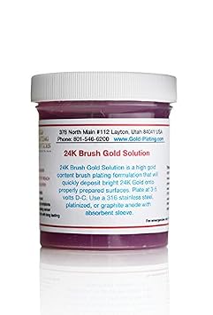 4 oz Gel - 24k Brush Gold Plating Solution - The Fastest, Most Durable, Best Value, Most Consistent Gold Solution from The Most Trusted Name in The Industry Instant Results 4 oz Gel