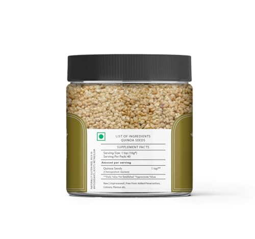 Image of Jivo Premium Quinoa Gluten Free | Gluten-Free | Saponin Free | High Protein & Fiber | Healthy Breakfast, Diet Food for Weight Management | 100% Wholegrain Cereal | Quinoa Jar 400g