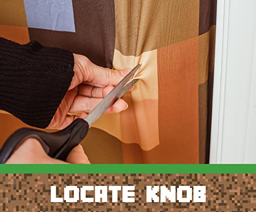 Minecraft Oakdoor Fabric Door Cling, Brown, 208.3L x 86.4W cm - Image 4