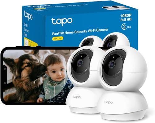 Tapo C200 2 Pack Caméra Surveillance WiFi intérieure 1080P, détection de Personne, Audio...