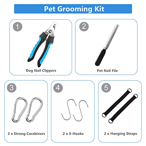 DaizySight Hund Hängematte Krallen Friseur Set für Mittlere Hunde - Größe L, Hängegeschirr für Nageltrimmen, krallenschneider, Haustierpflege, Trimmtisch
