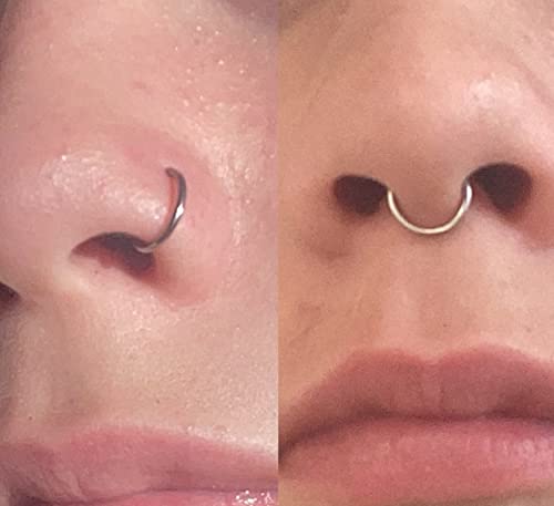 Longita Fake Piercings - Nose Ring, Eyebrow, Lip Ring, Labret Studs & More - Adhesive Face Jewelry3