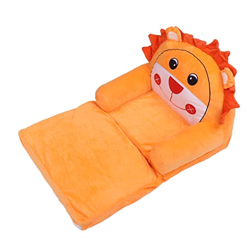 Xiuganpo Sofá Plegable para Niños con Animales de Dibujos Animados, Cómodo sofá Cama para Niños con Reposabrazos Anchos para Sala de Estar (2 Niveles)