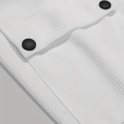 Mens Linen Long Sleeve Hooded Shirts Lightweight Solid Color Loose Fit Henley Button Neck Drawstring3