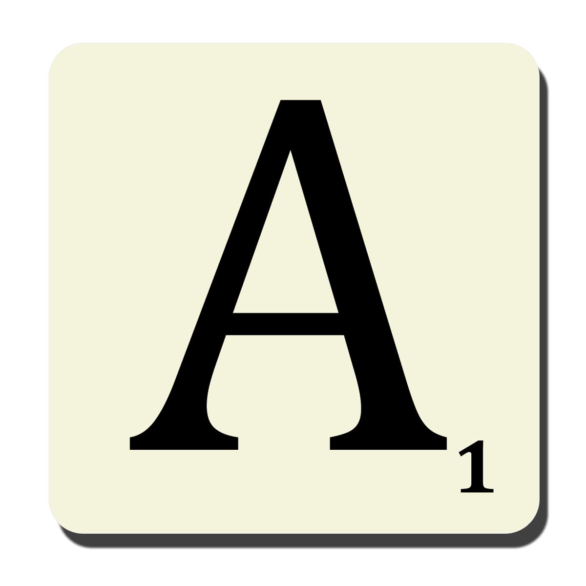 DigiPrint Graphics Alphabet Coasters - Letter A | 90mm x 90mm MDF Coaster | Made in the UK | (COASTER001)