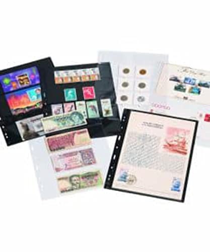 Leuchtturm Kunststoffhüllen Grande, mit 3 waagerechten Streifen, glasklar