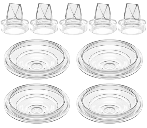 Image of 5Pack Silicone Duckbill Valve & 4Pack Silicone Diaphragm Compatible with momcozy S9 / S12 / S9Pro / S12Pro Wearable Breastpump, Breast Pump Replacement Parts, Breastfeeding Essential Accessories
