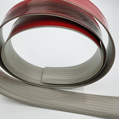 Zeyue Transition Profile Floor Cover Strips Flooring Transition Strip Vinyl Door Bar Floor Edge Trim Laminate Floor Joining Strip Floor Strip Floor Bar Flat Divider Strip (4Cm, Grey Wood Grain) #TOP5