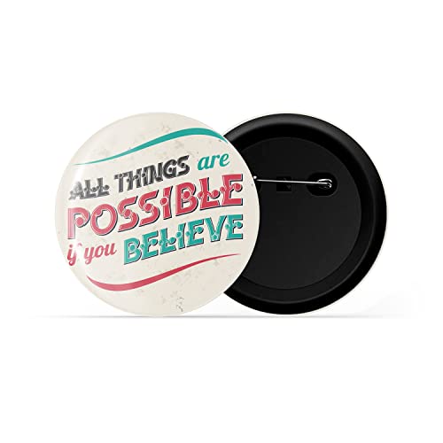 Image of dhcrafts Pin Badges Multicolor Positive Glossy Finish Design Pack of 1 (58mm)