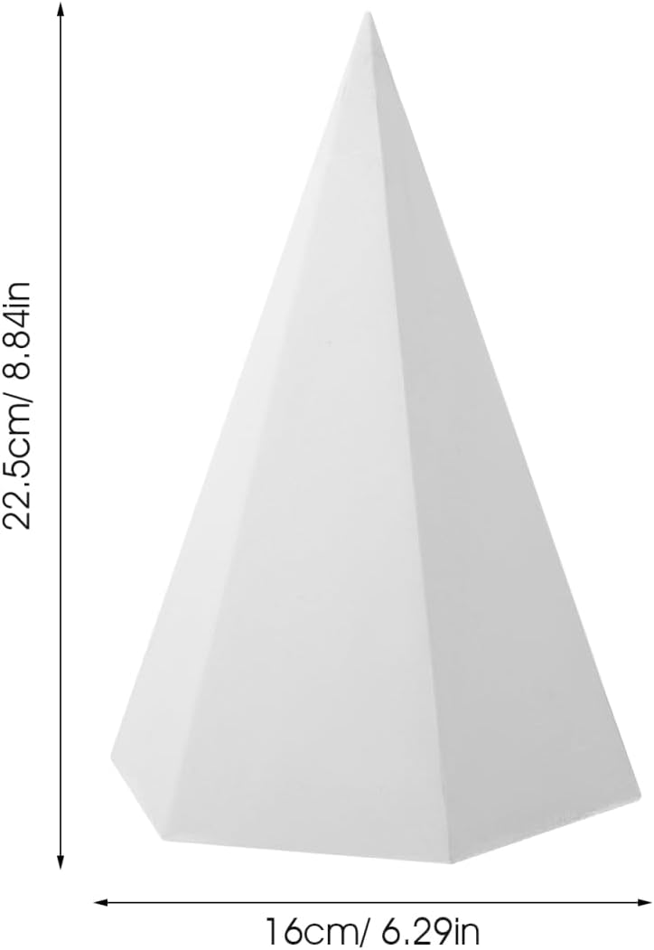 DIYEAH Geometrical Drawing Model White Art Sketch Figure Model for Sketching Practice, Desktop Gypsum Sculpture for Students and Exam Preparation, 8.85 X 6.29 X 6.29 Inch