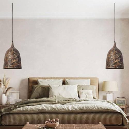 Lustre industriel rétro en bronze véritable pour un éclairage de plafond chic - 3