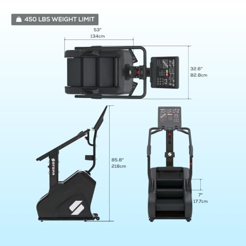 Image of STEPR PRO Classic Stair Master with Get on & Go Console | Light Commercial or Home Use, 190 SPM, 7 inch Step Height, 400 lb Capacity Stair Stepper Machine