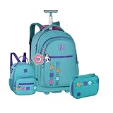 Kit Mochila Rodinha Escolar Juvenil Rb Rebecca Bonbon Carrinho Estojo E Lancheira Volta As Aulas 2025 (verde 29)