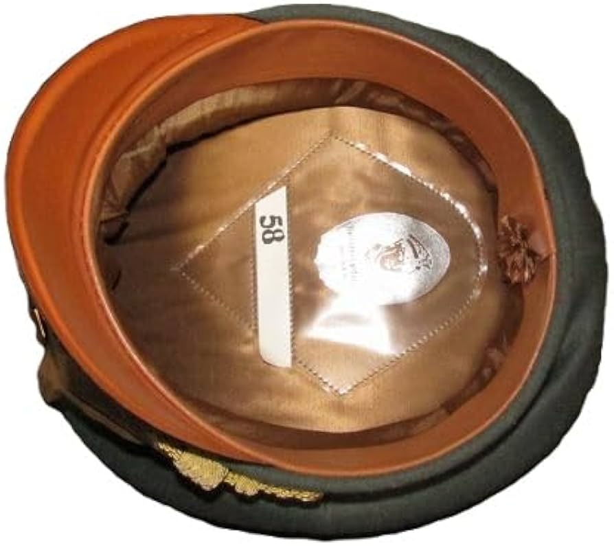 ツバ革製　ドイツ軍将校用制帽ミヒャエルヤンケ社製　精巧レプリカ極上品　ドイツ輸入 Amazon.co.jp: ヤンケ社 WW2ドイツ軍将校制帽レプリカ, グレー