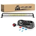 GOOACC 32 Inch 180W Spot Flood Combo Led Light Bar Off Road Lights Work Light Driving Lamp Waterproof Fog Light with 16 AWG Wiring Harness Kit for Truck Jeep ATV SUV, 2 Years Warranty (Auto-702)