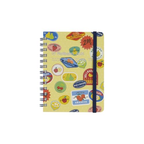 【デルフォニックス手帳 2026年版／2025年10月始まり】ロルバーンダイアリー ラベル M スケジュール帳 マンスリー（ライトイエロー）のサムネイル