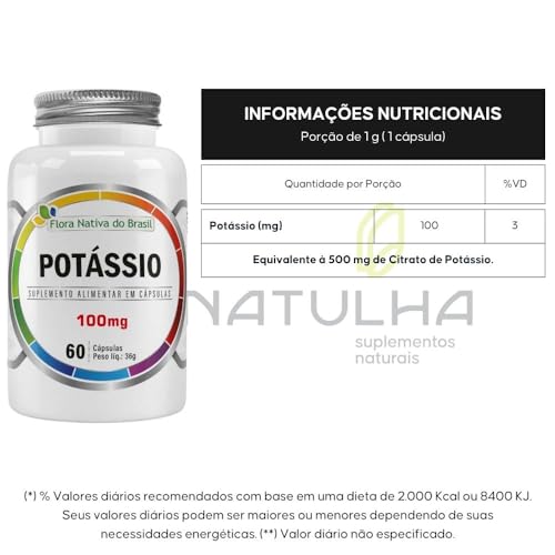 KIT 2X Potássio 60 Cápsulas - Flora Nativa
