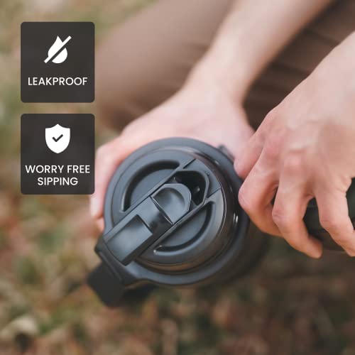 Outisan Thermos Insulated Water Bottle 64 Oz Water Bottle Thermos For Hot & Cold Drink,18/8 Stainless Steel Water Bottles, Bpa Free, Wide Mouth, Double Insulation Thermo Bottle For 48 Hours(Green) #TOP5