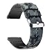 JIELIELE for 20mm Quick Release Sport Watch Bands, Soft Rubber Replacement Band Straps (Camo, 20mm)